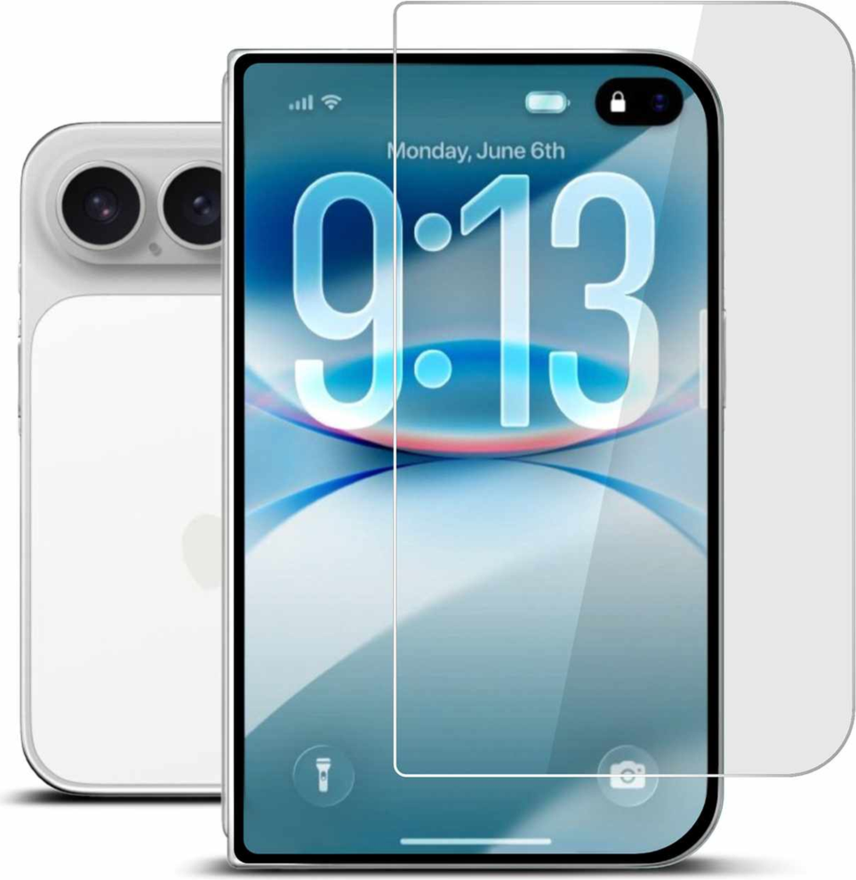 22 Cases - Protecteur d’écran en verre trempé (écran extérieur) pour iPhone Duo transparent
