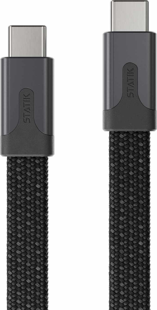 Statik - MagStack Slim Pro Charge/Sync Cable USB-C to USB-C 3.3ft Black