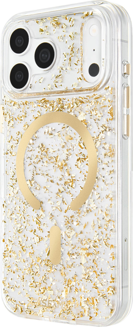 Case-Mate - Karat Flakes MagSafe Case for Apple iPhone 18 Pro Max/17 Pro Max - Gold