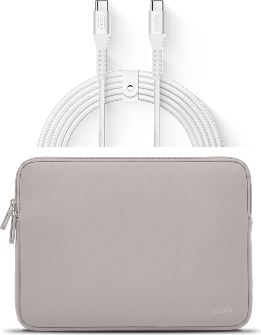 LOGiiX Vibrance Neo Bundle with USB-C to USB-C Cable - Silver