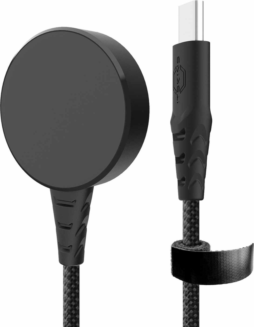 ITSKINS - Hybrid Smartwatch Magnetic Pod to USB C Cable - Black