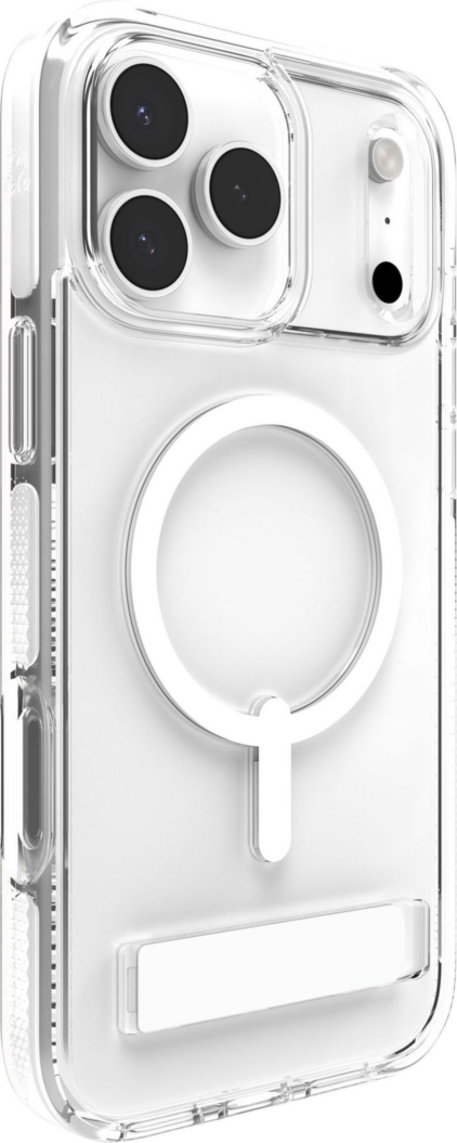 ZAGG - Santa Cruz Snap MagSafe Case with Kickstand for Apple iPhone 17 Pro Max - White