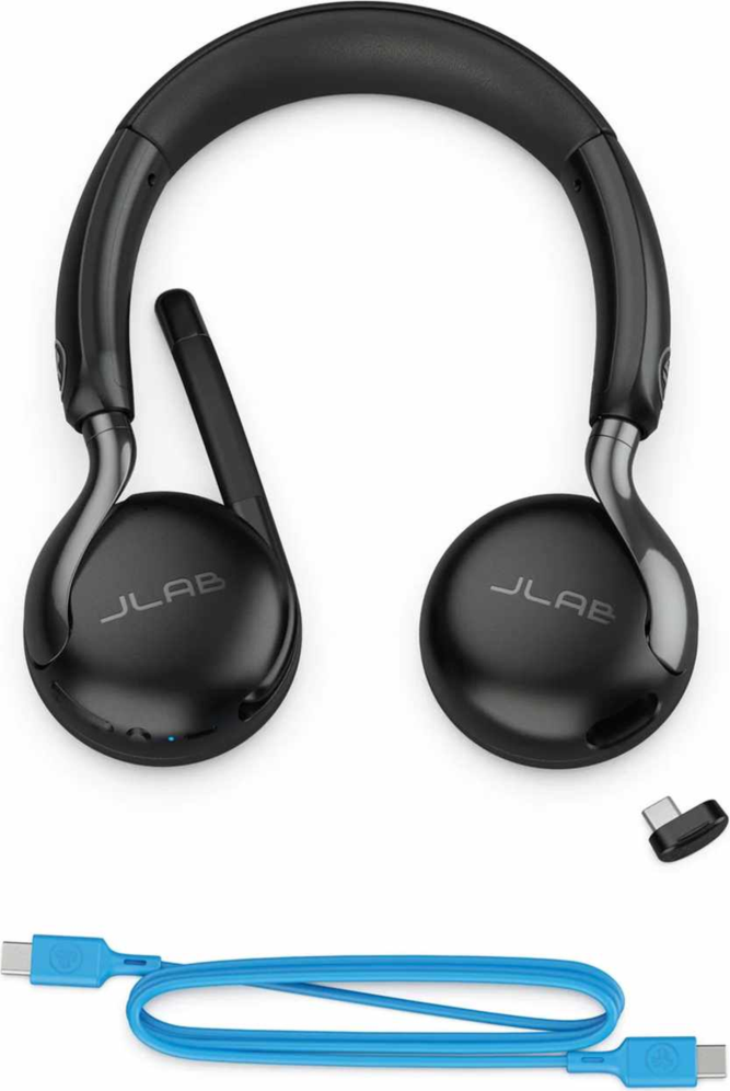 JLab - Go Work Gen3 Wireless or Wired Over-the-Ear Headphones - Black