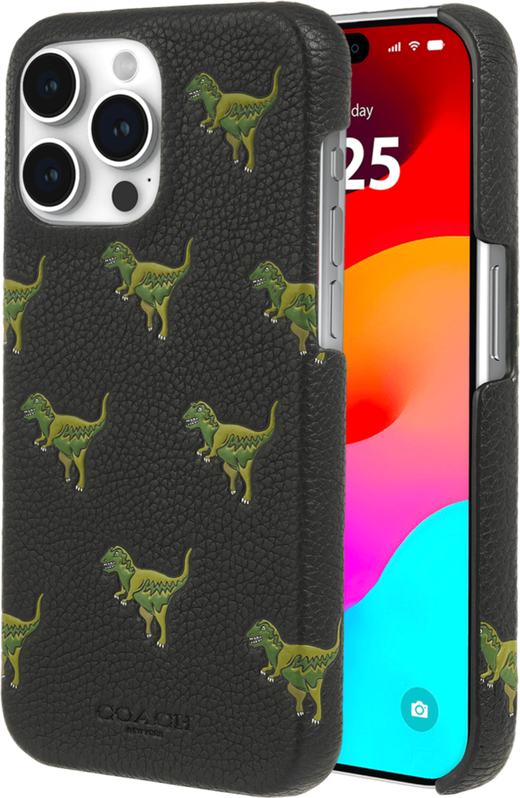 iPhone 15 Pro Max Coach Leather Slim Wrap - Repeat Rexy
