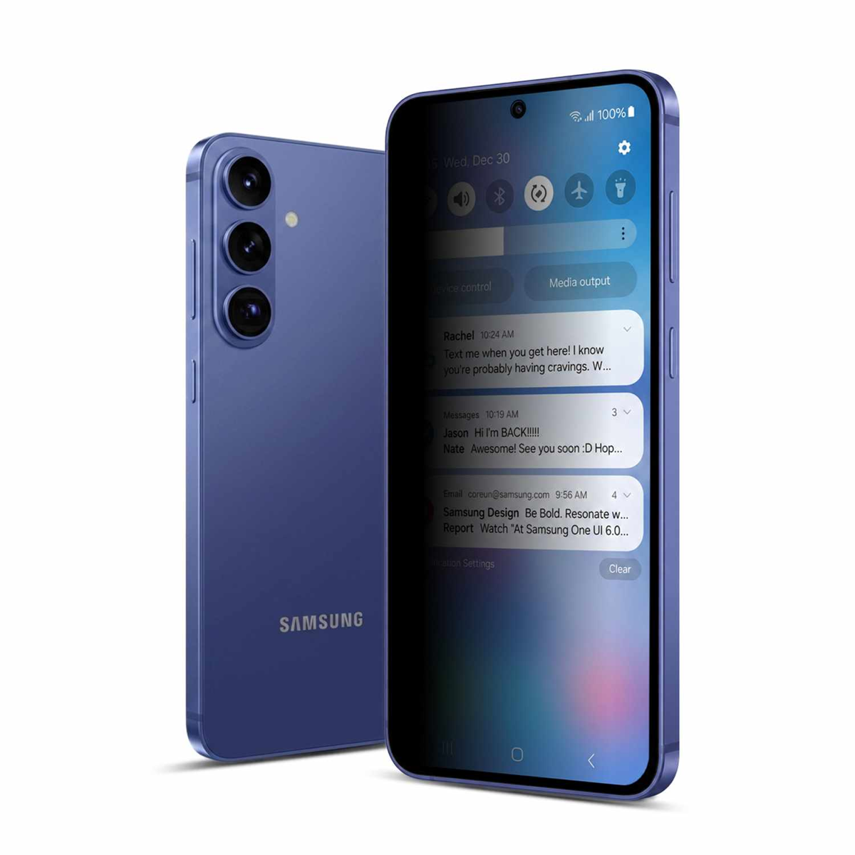 22 étuis - Protecteur d’écran en verre trempé de confidentialité pour Samsung Galaxy S26 FE transparent