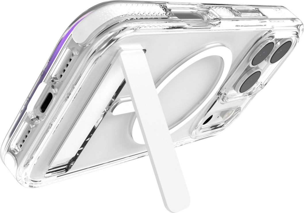 ZAGG - Santa Cruz Snap MagSafe Case with Kickstand for Apple iPhone 17 Pro - White