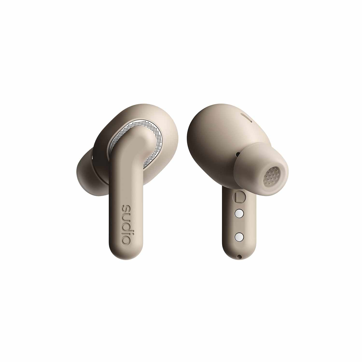 Sudio - Écouteurs sans fil E4 Pro avec réduction active du bruit (ANC), couleur Latte