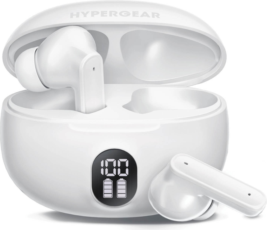 HyperGear HyperBudz ANC True Wireless Earbuds deliver HD sound with dynamic bass, active noise cancellation, and up to 24 hours of total playtime.
