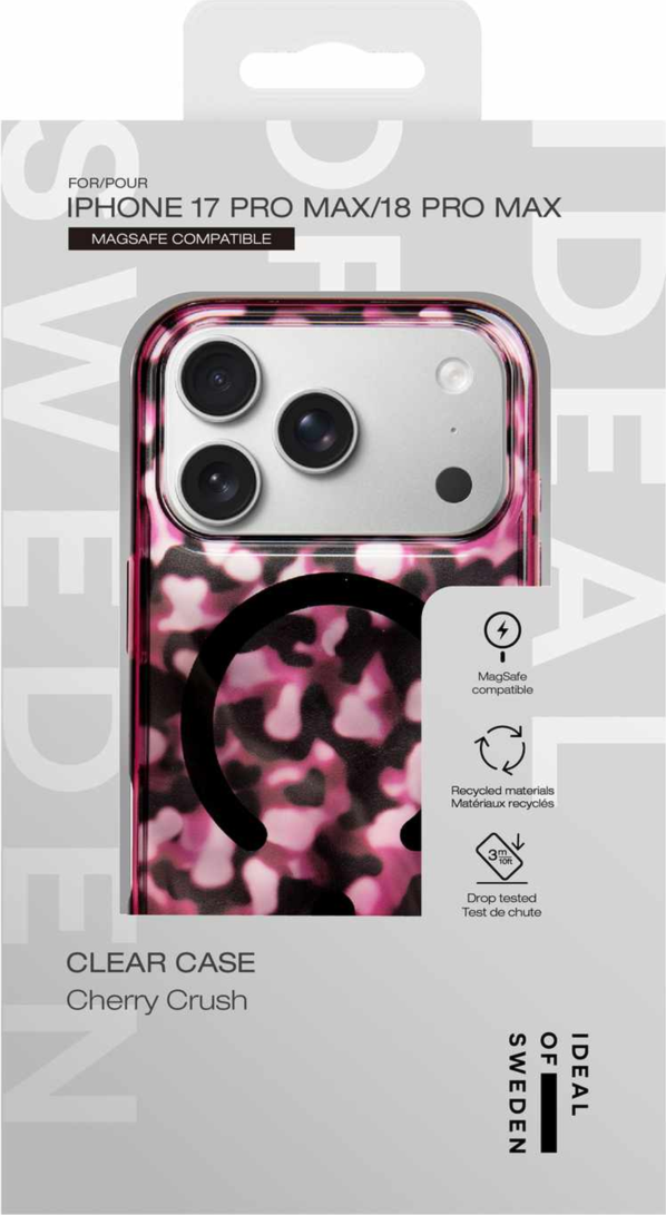 Ideal of Sweden - Étui Clear MagSafe Cherry Crush pour iPhone 18 Pro/17 Pro