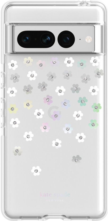 Kate Spade - Hardshell Case for Google Pixel 7 Pro - Scattered Flowers/Iridescent