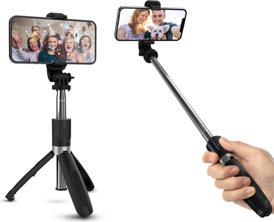 Capture every moment with the HyperGear SnapShot Wireless Selfie Stick & Tripod! Featuring multiple mounting options (for phones, GoPro’s & cameras) and a detachable Bluetooth remote.