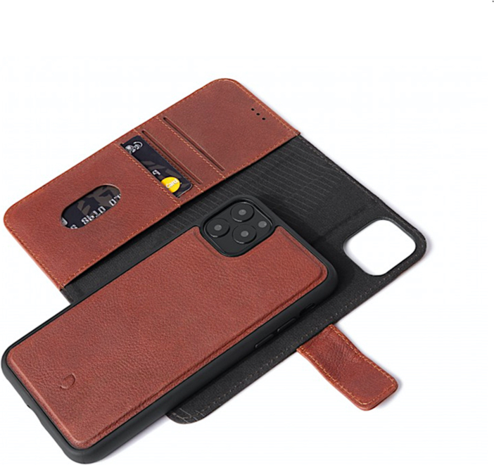 Decoded Portefeuille Amovible en Cuir pour iPhone 11 Pro - Marron