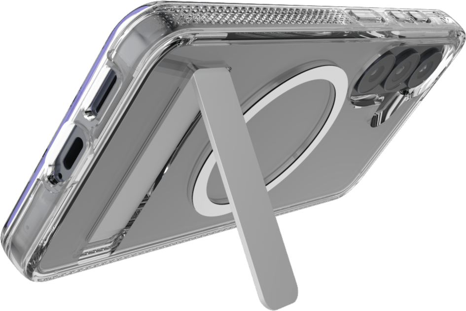 ZAGG - Coque Snap Case avec support intégré pour Samsung Galaxy S26 - Transparente