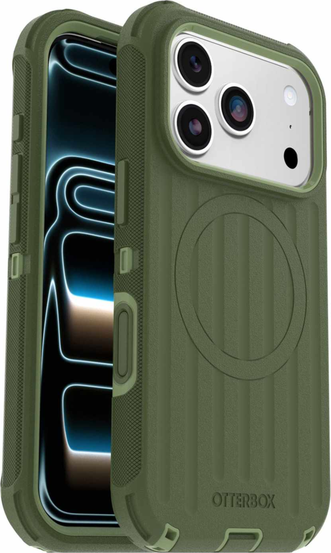 OtterBox - Defender Pro MagSafe Case Halfwise Green for iPhone 18 Pro/17 Pro