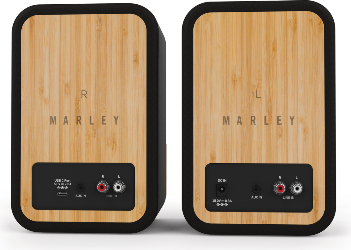 <p>Experience crisp stereo sound with the House of Marley Get Together Duo bookshelf style speakers with Bluetooth and powered connectivity.</p>