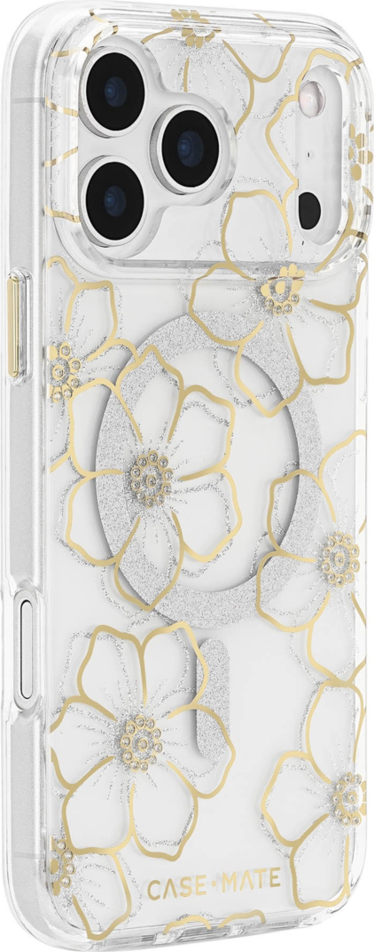 Case-Mate - Floral Gems MagSafe Case for Apple iPhone 18 Pro Max/17 Pro Max - Gold
