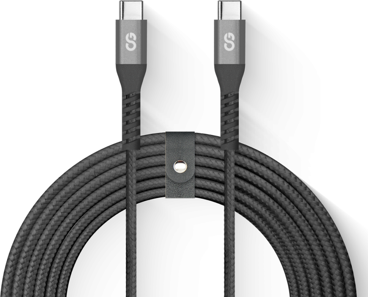 LOGiiX Vibrance Braid 100W XL 3M USB-C to USB-C - Black