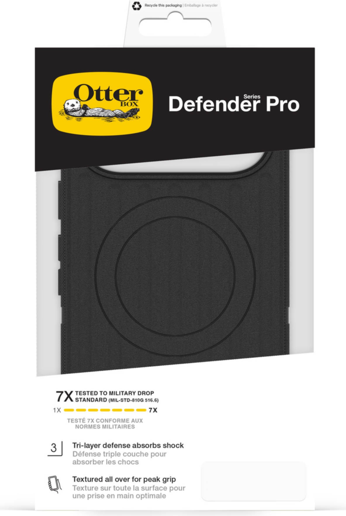 The OtterBox Defender Series Pro is the toughest case providing rugged protection against harsh drops. Equipped with magnets and non-slip texturing.