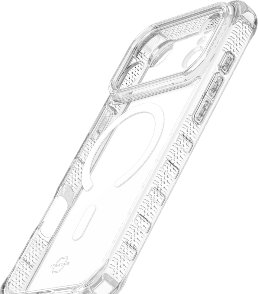 ITSKINS AP7UHMACRTRSP Étui Hybrid_R MagSafe Clear pour iPhone 17 Pro Max