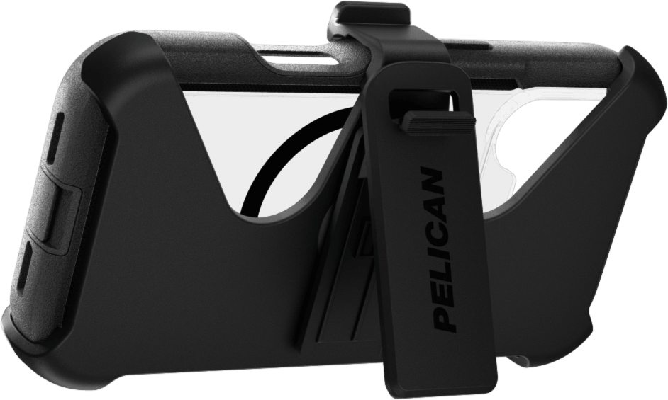 Pelican - Étui MagSafe Voyager avec étui pour Apple iPhone 17 Pro - Noir et transparent