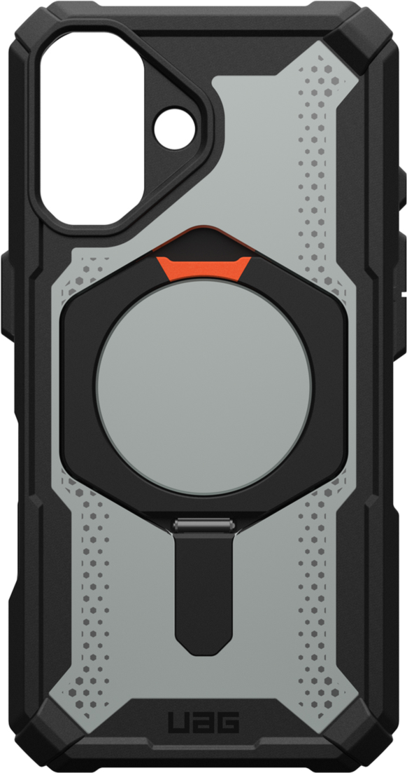 Featuring the integrated kickstand, UAG’s Plasma XTE case offers unwavering protection in dynamic translucent design with a built-in MagSafe module.