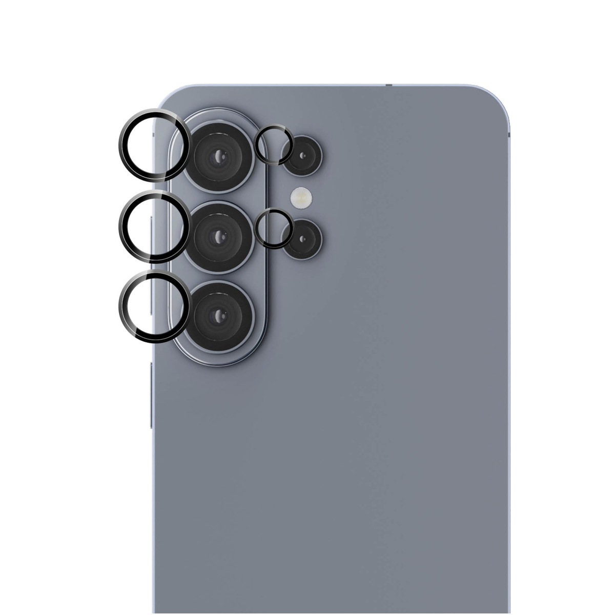 The HyperGear Lens Protector features a shock-absorbing body and scratchproof shield to safeguard the camera lenses from accidental damage.