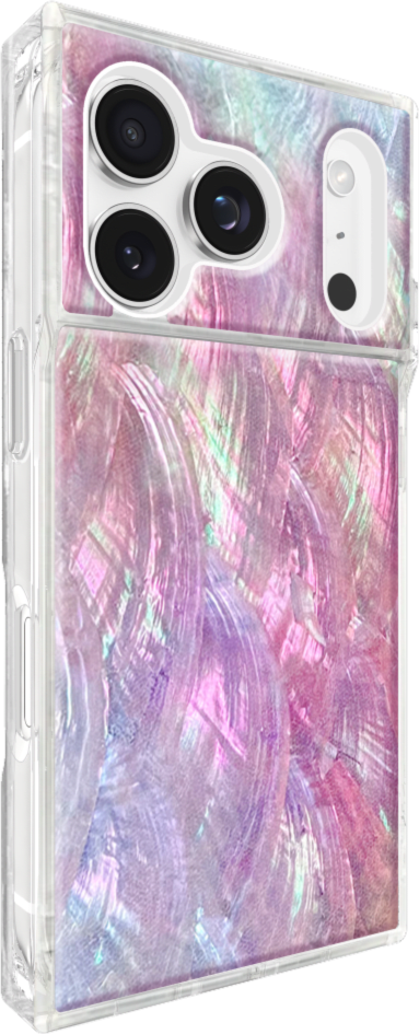 Flaunt - Square MagSafe Case for Apple iPhone 17 Pro - Pink Mother of Pearl