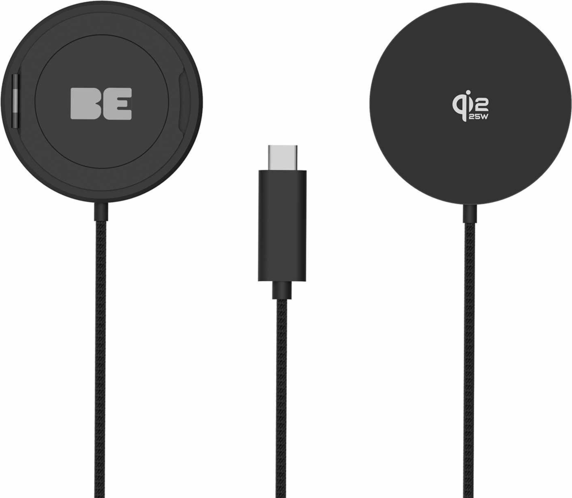 Blu Element - PowerPuck25 Wireless Charger with Kickstand Black