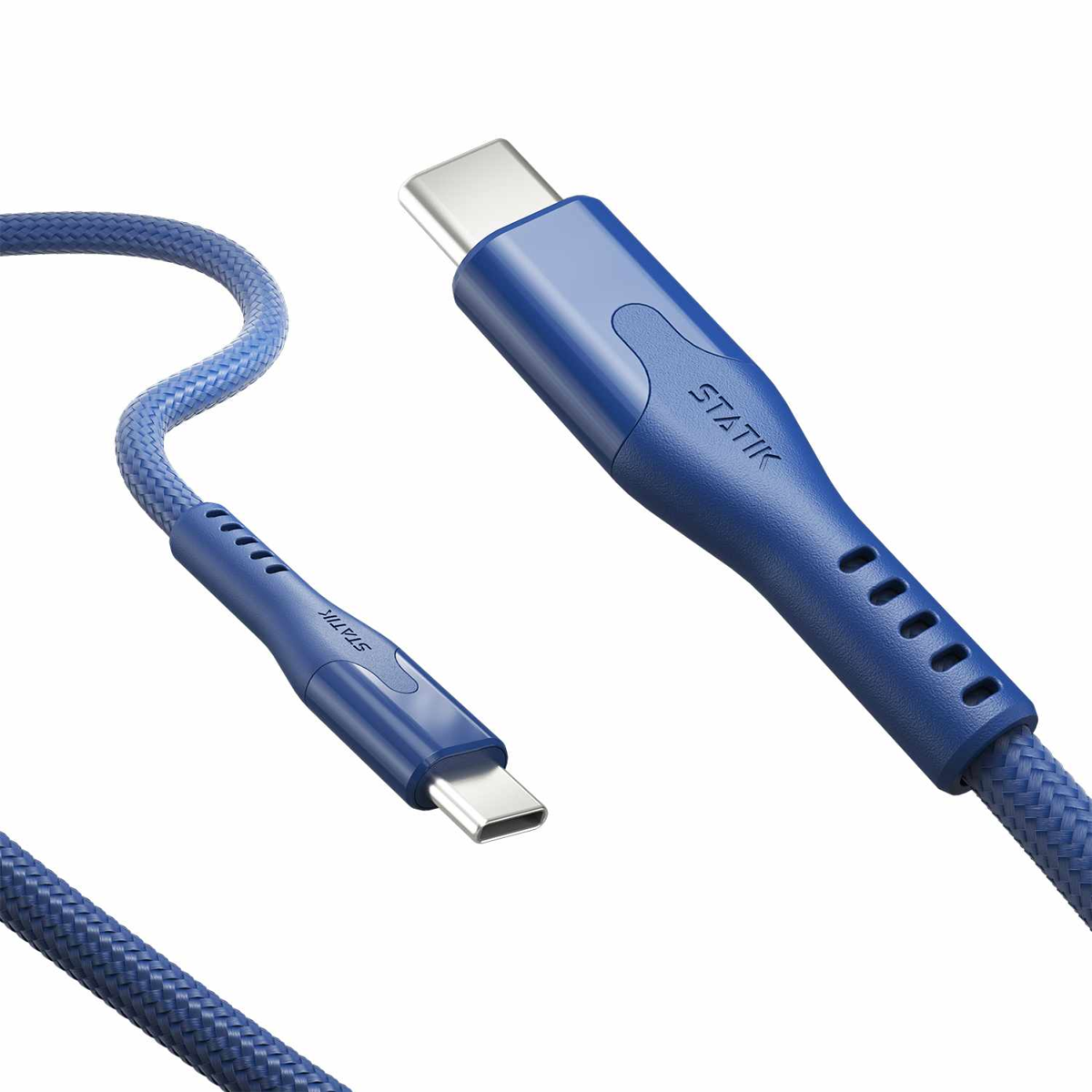 Statik - MagStack Pro Charge/Sync Magnetic Cable USB-C to USB-C 3.3ft Navy