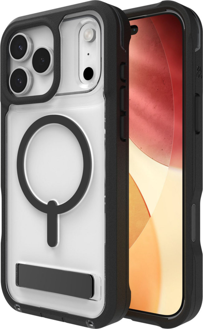 ZAGG - Rainier Snap Case with Kickstand for Apple iPhone 17 Pro Max - Black