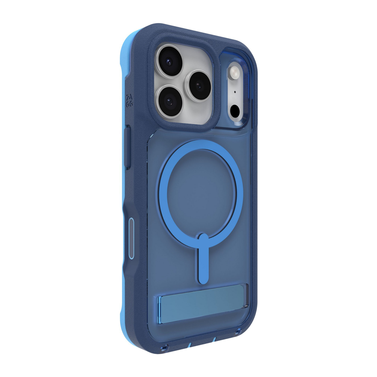Protecting devices from drops up to 22 feet, the ZAGG Rainier case offers extreme protection with a kickstand and magnetic ring compatible with MagSafe and magnetic accessories.