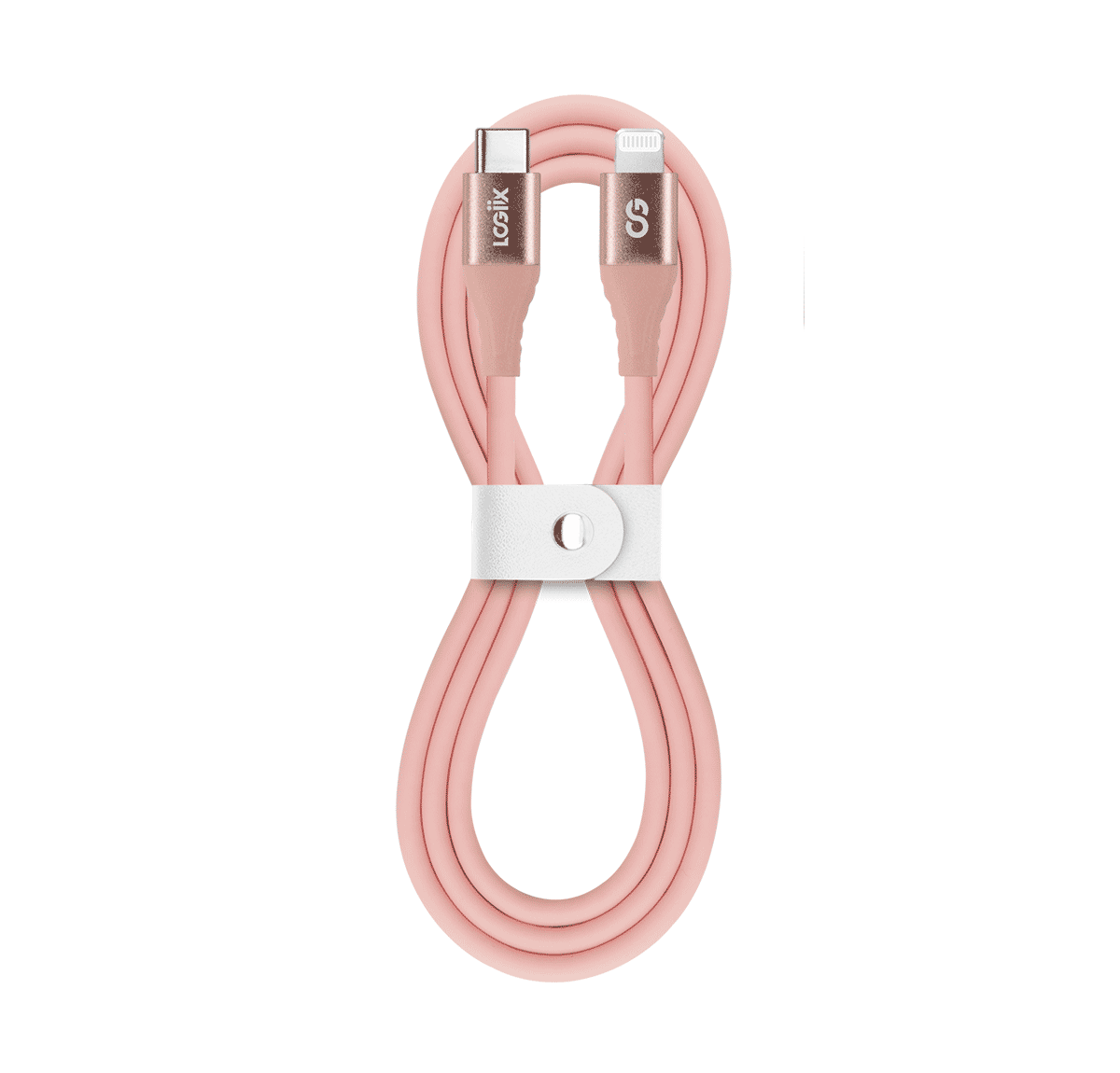 LOGiiX Vibrance Câble Silicone USB-C vers Lightning - Rose