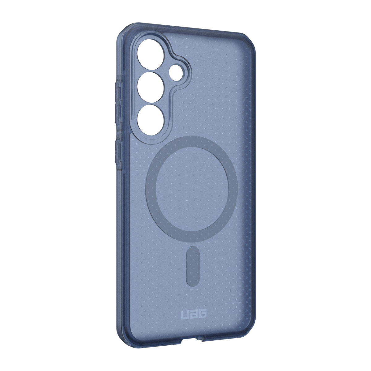 Keep your device protected without sacrificing style with the UAG Dot case featuring soft-touch silicone, a micro perforated textured design and a built-in magnet for using with magnetic accessories.