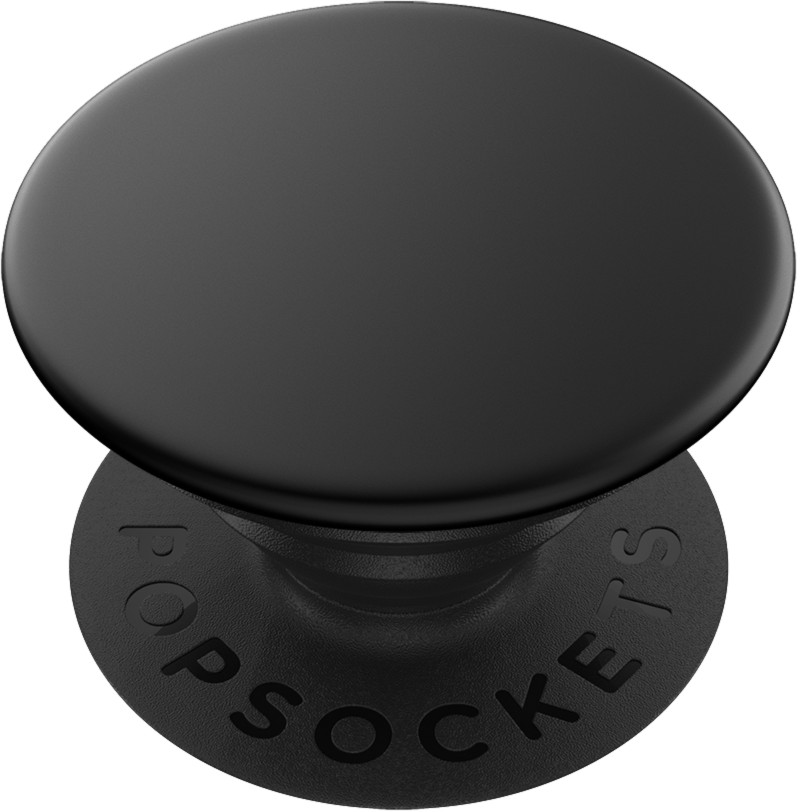 Popsockets - Popgrips Swappable Aluminum Premium Device Stand And Grip - Black