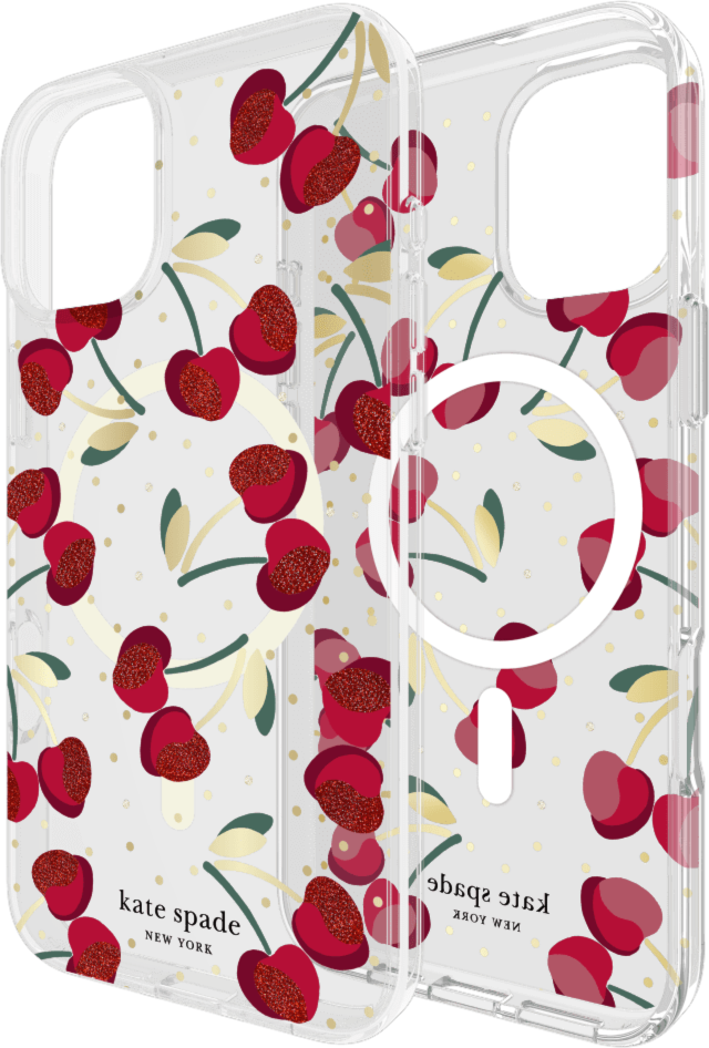 Kate Spade KS054388 Étui de Protective avec MagSafe Cherry Dot pour iPhone 16 Plus