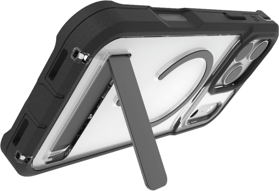ZAGG - Rainier Snap Case with Kickstand for Apple iPhone 17 Pro Max - Black