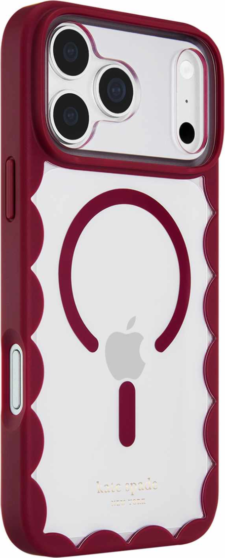 Kate Spade - Étui MagSafe Scallop Cherry Glaze pour iPhone 18 Pro/17 Pro