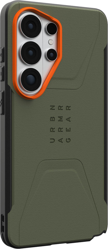 The UAG Civilian case is modern and rugged, featuring shock-absorbing construction in a lightweight design with a built-in magnetic module.