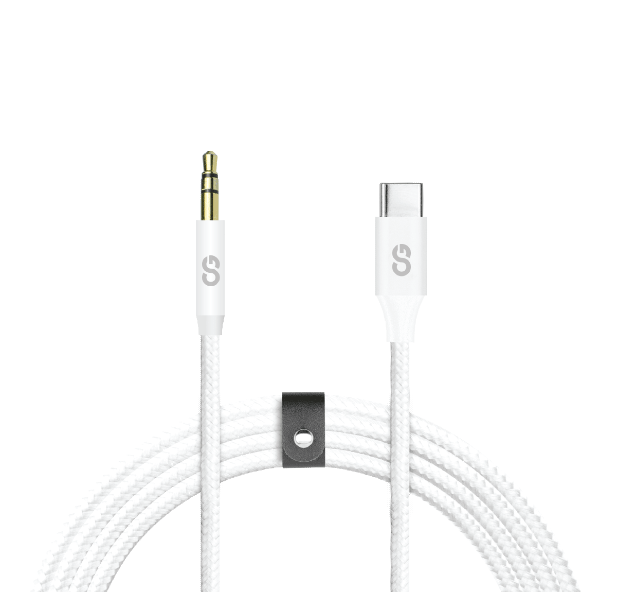 LOGiiX Piston Connect Braid 1M Aux to USB-C - White