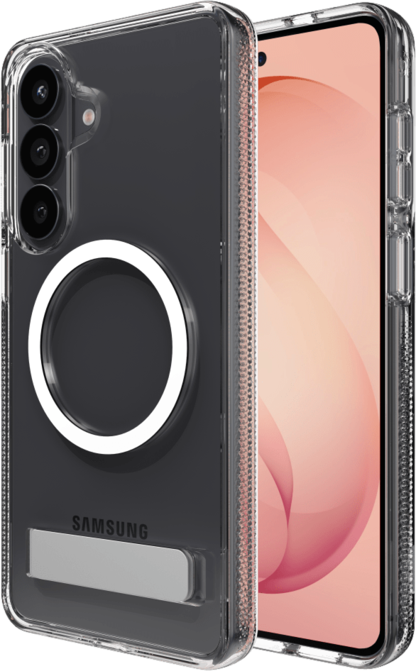 ZAGG - Coque Snap Case avec support intégré pour Samsung Galaxy S26 Plus - Transparente