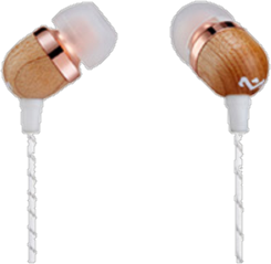 Immerse yourself in rich sound with the beautifully designed The House of Marley Smile Jamaica in-ear headphones.
