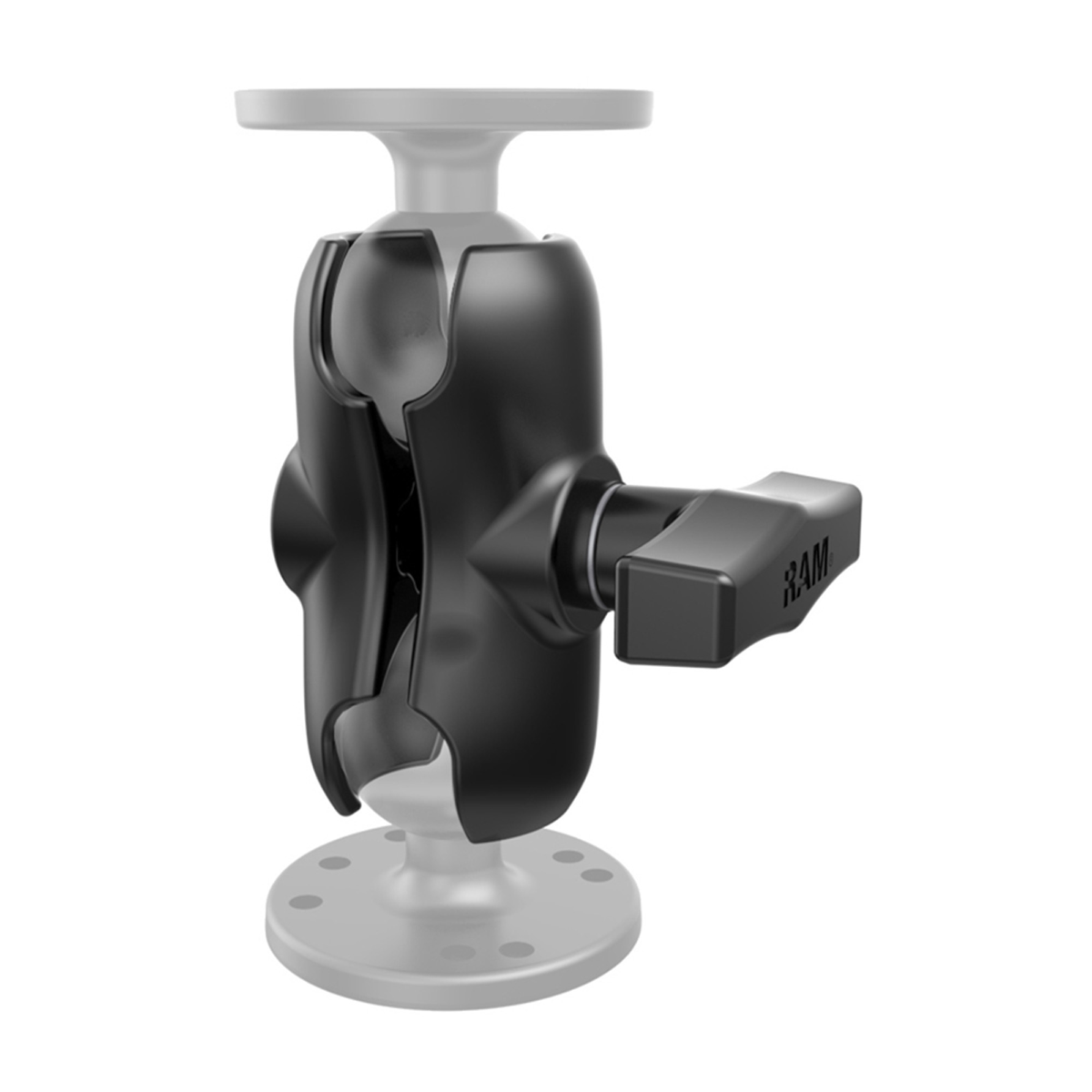 RAM Double Socket Arm - Short Arm - C Size clear