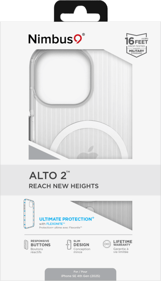 Nimbus9 - Alto 2 MagSafe Case for Apple iPhone 16e  /  iPhone 15  /  iPhone 14  /  iPhone 13 - Clear