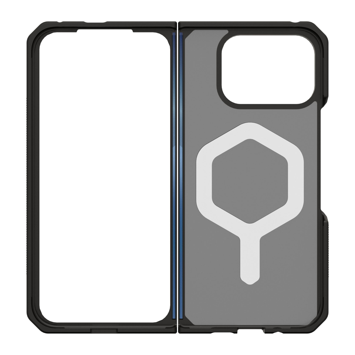 <p>The UAG Fold Series case features a two-piece transparent design specifically for folding devices, offering featherlight construction and a built-in magnetic module for seamless compatibility with magnetic accessories.</p>