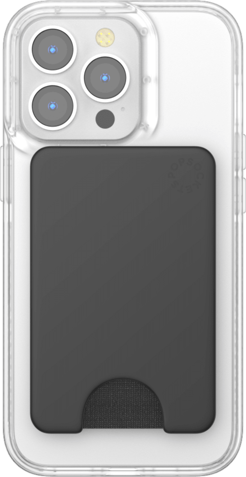 PopSockets 806918 PopWallet pour MagSafe Rond avec Anneau D'adaptation Noir