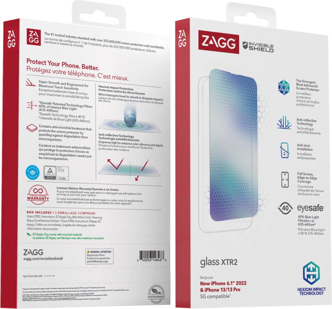 <p>Maximum strength meets maximum clarity. The ZAGG InvisibleShield Glass XTR 2 Screen Protector features anti-reflective technology and is 10% stronger than the previous Glass XTR, protecting against impacts, drops and scratches.</p>