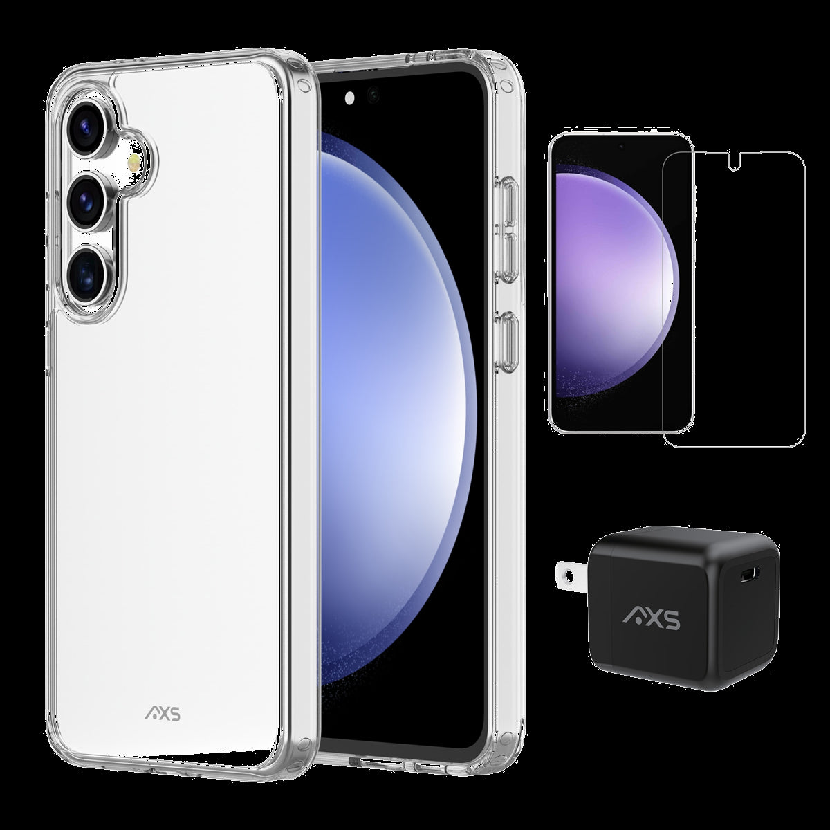 Drop-tested, scratch resistant phone case with shock absorbing air pockets 
Superior durability, HD clarity screen protector 
30W wall charger that charges up to 4 times faster than conventional chargers 
Designed in Canada 
Lifetime Warranty