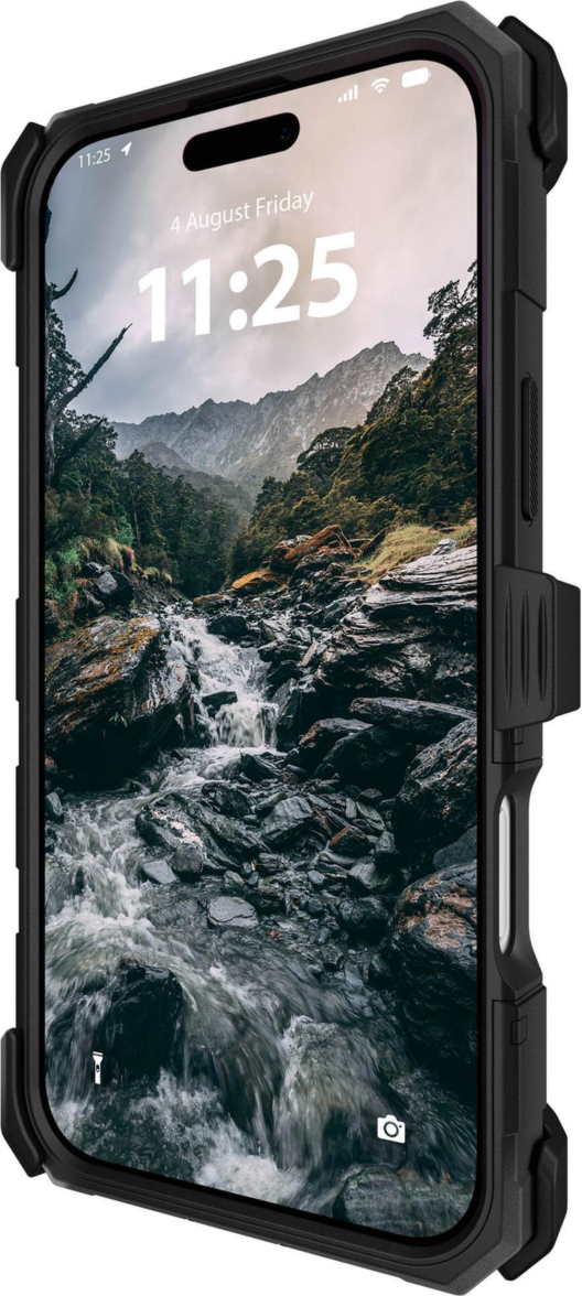 21ft Drop Protection,
Strong Built-In Magnets For MagSafe,
Featuring Durable Carbon Fibers For
Impact Protection,
Dual Layer Impact Protection,
Made From Recycled Materials,
Anti-Scratch Coating,
Textured Sides For Enhanced Grip,
Included Phone Holster/Stand, and
Lifetime Warranty.