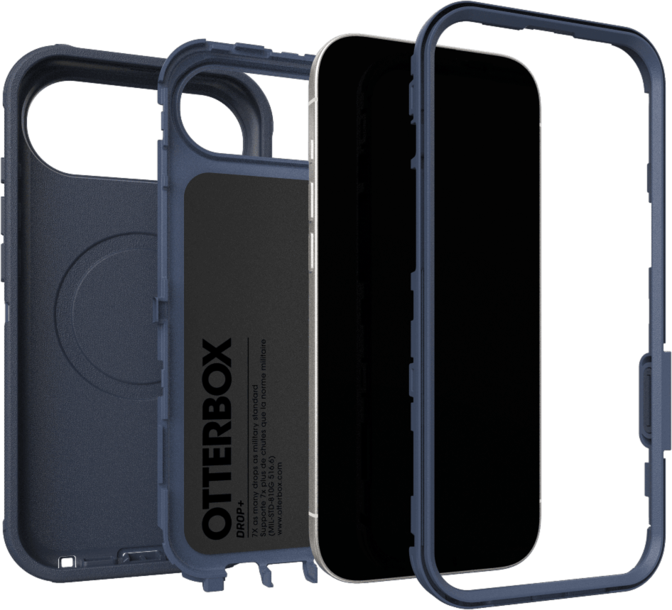 The OtterBox Defender Series Pro with MagSafe is the toughest case providing rugged protection against harsh drops. Equipped with MagSafe magnets and non-slip texturing.