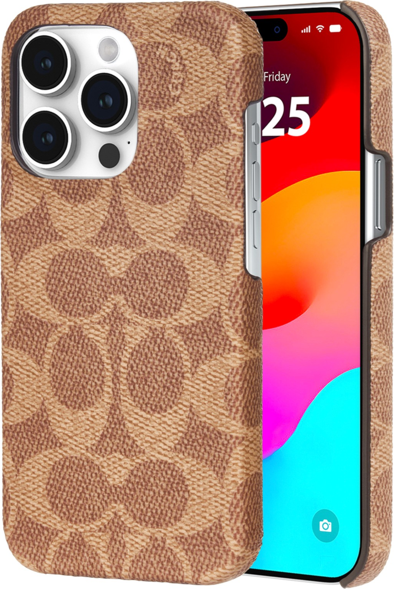 The Coach Slim Wrap Case is durably designed with an impressive 10 ft drop protection and thin profile for wireless charging.